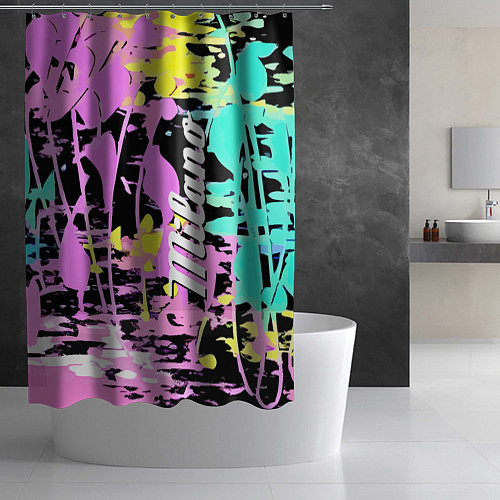 Шторка для ванной Color expressive abstraction - Milano / 3D-принт – фото 2