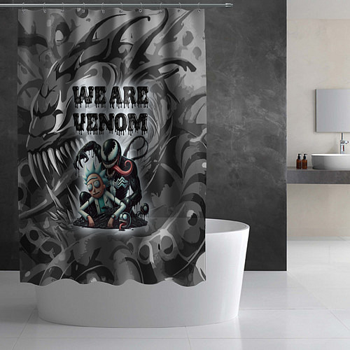 Шторка для ванной We are Venom - graffiti / 3D-принт – фото 2