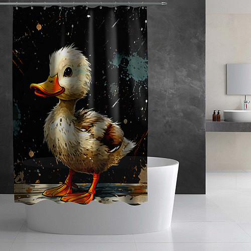 Шторка для ванной Милая уточка / 3D-принт – фото 2
