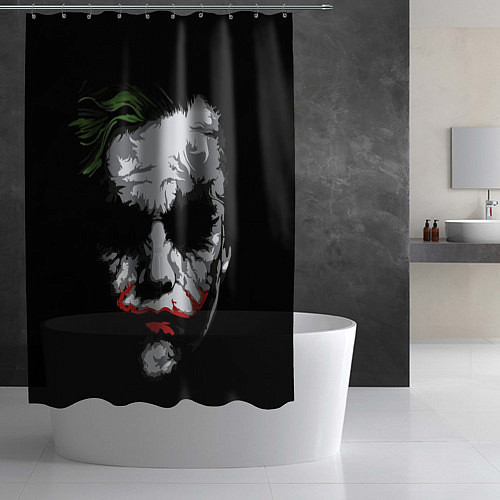 Шторка для ванной Joker - хит леджер / 3D-принт – фото 2
