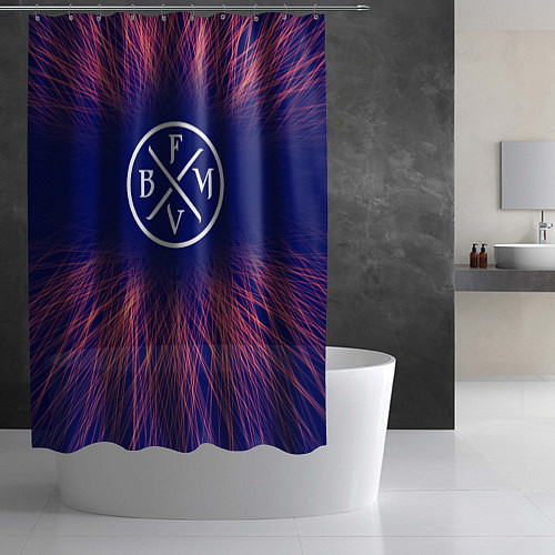 Шторка для ванной Bullet For My Valentine red energy / 3D-принт – фото 2