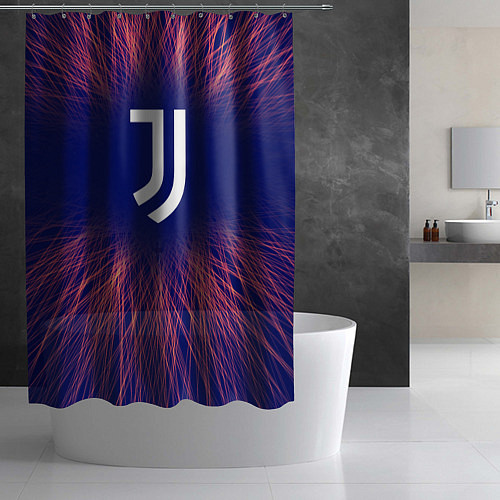 Шторка для ванной Juventus red energy / 3D-принт – фото 2