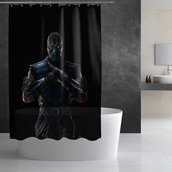 Шторка для душа Mortal kombat - Sub Zero, цвет: 3D-принт — фото 2
