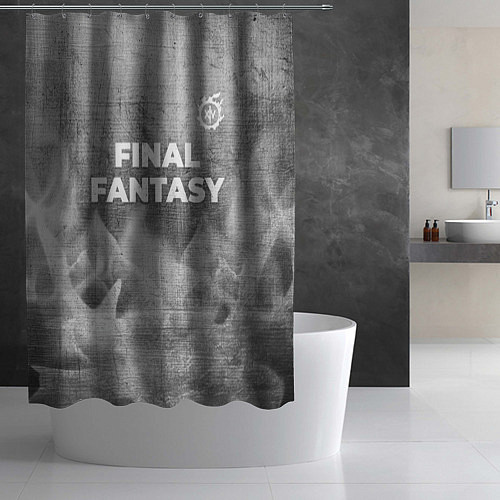 Шторка для ванной Final Fantasy - grey gradient посередине / 3D-принт – фото 2