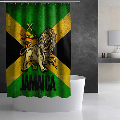 Шторка для ванной Jamaica lion flag / 3D-принт – фото 2