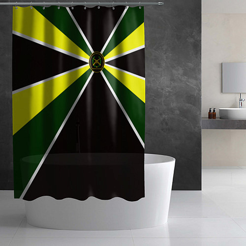 Шторка для ванной Мотострелковые войска: шеврон без текста / 3D-принт – фото 2