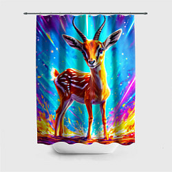 Шторка для душа Газель малыш, цвет: 3D-принт