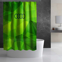 Шторка для душа Audi green poly, цвет: 3D-принт — фото 2