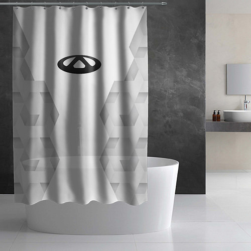 Шторка для ванной Chery white poly / 3D-принт – фото 2