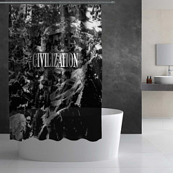Шторка для душа Civilization - global strategy, цвет: 3D-принт — фото 2