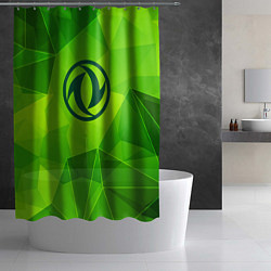 Шторка для душа Dongfeng green poly, цвет: 3D-принт — фото 2