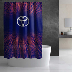 Шторка для душа Toyota red energy, цвет: 3D-принт — фото 2