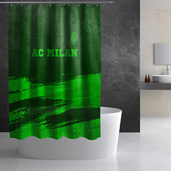 Шторка для душа AC Milan - green gradient посередине, цвет: 3D-принт — фото 2