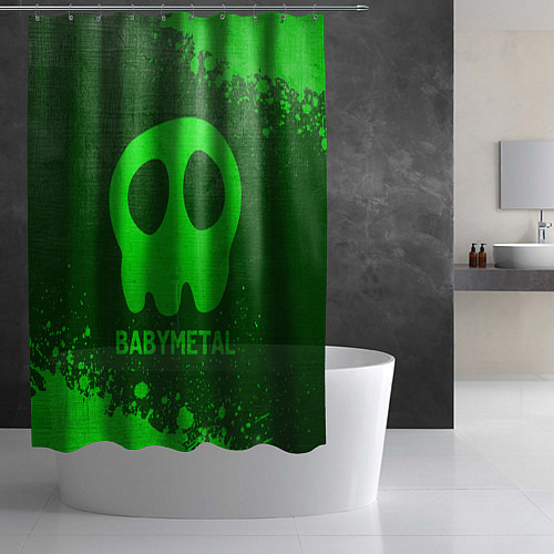 Шторка для ванной Babymetal - green gradient / 3D-принт – фото 2
