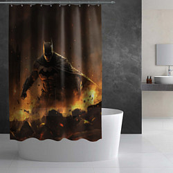 Шторка для душа Batman dark city, цвет: 3D-принт — фото 2