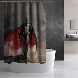 Шторка для душа Бэтмен стоит на обрыве скалы, цвет: 3D-принт — фото 2