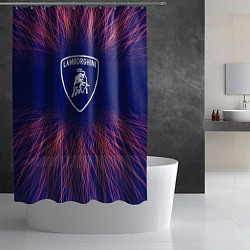 Шторка для душа Lamborghini red energy, цвет: 3D-принт — фото 2