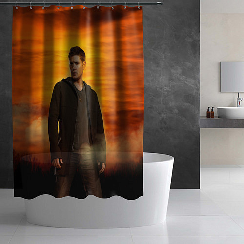 Шторка для ванной Дин Винчестер - Сверхъестественное / 3D-принт – фото 2