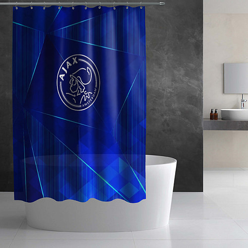 Шторка для ванной Ajax blue poly / 3D-принт – фото 2