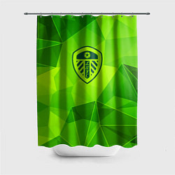 Шторка для душа Leeds United green poly, цвет: 3D-принт