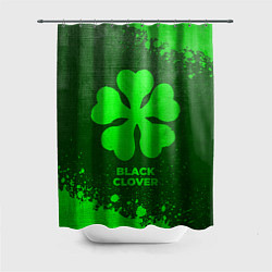 Шторка для душа Black Clover - green gradient, цвет: 3D-принт
