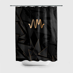 Шторка для душа Arctic Monkeys golden poly, цвет: 3D-принт