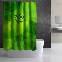 Шторка для душа Led Zeppelin green poly, цвет: 3D-принт — фото 2