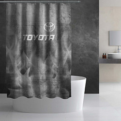 Шторка для душа Toyota - grey gradient посередине, цвет: 3D-принт — фото 2