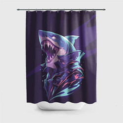 Шторка для душа Акула-монстр, цвет: 3D-принт