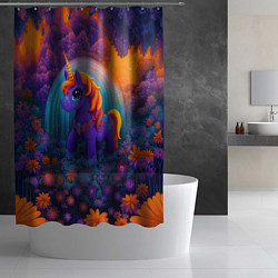 Шторка для душа Сказочный единорог, цвет: 3D-принт — фото 2