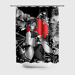 Шторка для душа Шинобу Кочо бабочка - убийца демонов, цвет: 3D-принт