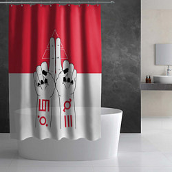 Шторка для душа 30 Seconds to Mars poster, цвет: 3D-принт — фото 2