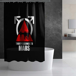 Шторка для душа 30 Seconds to Mars - poster, цвет: 3D-принт — фото 2