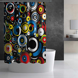 Шторка для душа Абстракция геометрическая, цвет: 3D-принт — фото 2