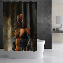 Шторка для душа Человек-паук портрет, цвет: 3D-принт — фото 2