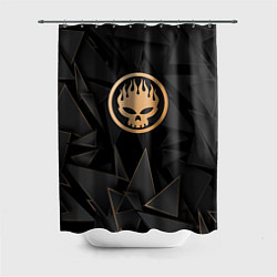 Шторка для душа The Offspring golden poly, цвет: 3D-принт