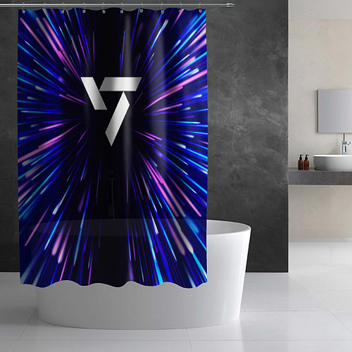 Шторка для ванной Seventeen neon energy / 3D-принт – фото 2