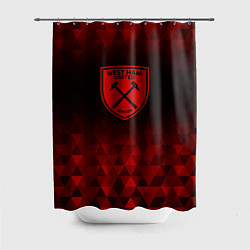 Шторка для душа West Ham red poly, цвет: 3D-принт