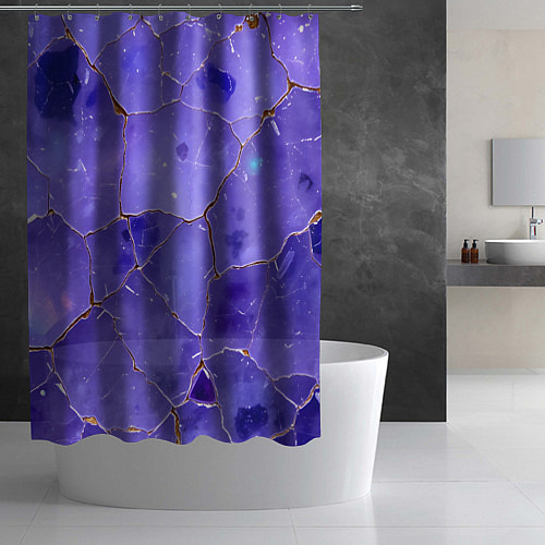 Шторка для ванной Срез аметиста / 3D-принт – фото 2