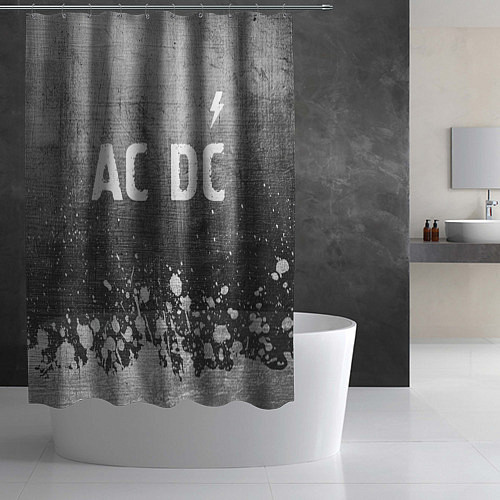 Шторка для ванной AC DC - grey gradient посередине / 3D-принт – фото 2