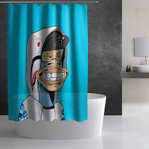 Шторка для ванной NFT ape in the hood / 3D-принт – фото 2
