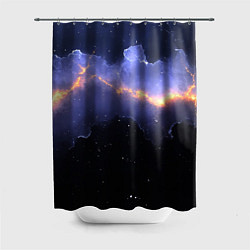 Шторка для душа Молния в фиолетовом небе текстура, цвет: 3D-принт