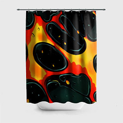 Шторка для душа Оранжевые разломы текстура, цвет: 3D-принт