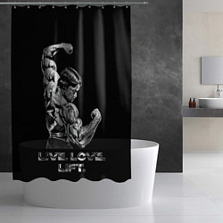 Шторка для душа Арнольд - живи люби расти, цвет: 3D-принт — фото 2