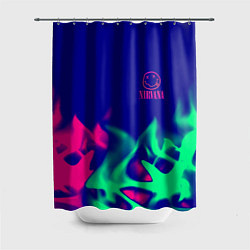 Шторка для душа Nirvana fire neon, цвет: 3D-принт