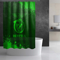 Шторка для душа Benfica - green gradient, цвет: 3D-принт — фото 2