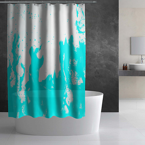 Шторка для ванной Голубой огонь текстура / 3D-принт – фото 2