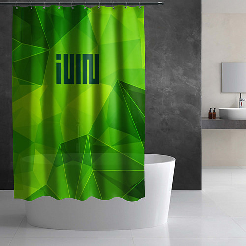 Шторка для ванной Gidle green poly / 3D-принт – фото 2