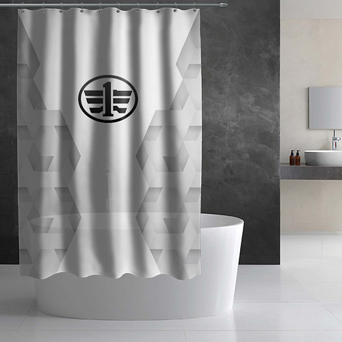 Шторка для ванной FAW white poly / 3D-принт – фото 2