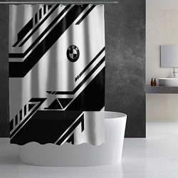Шторка для душа BMW geometry black, цвет: 3D-принт — фото 2